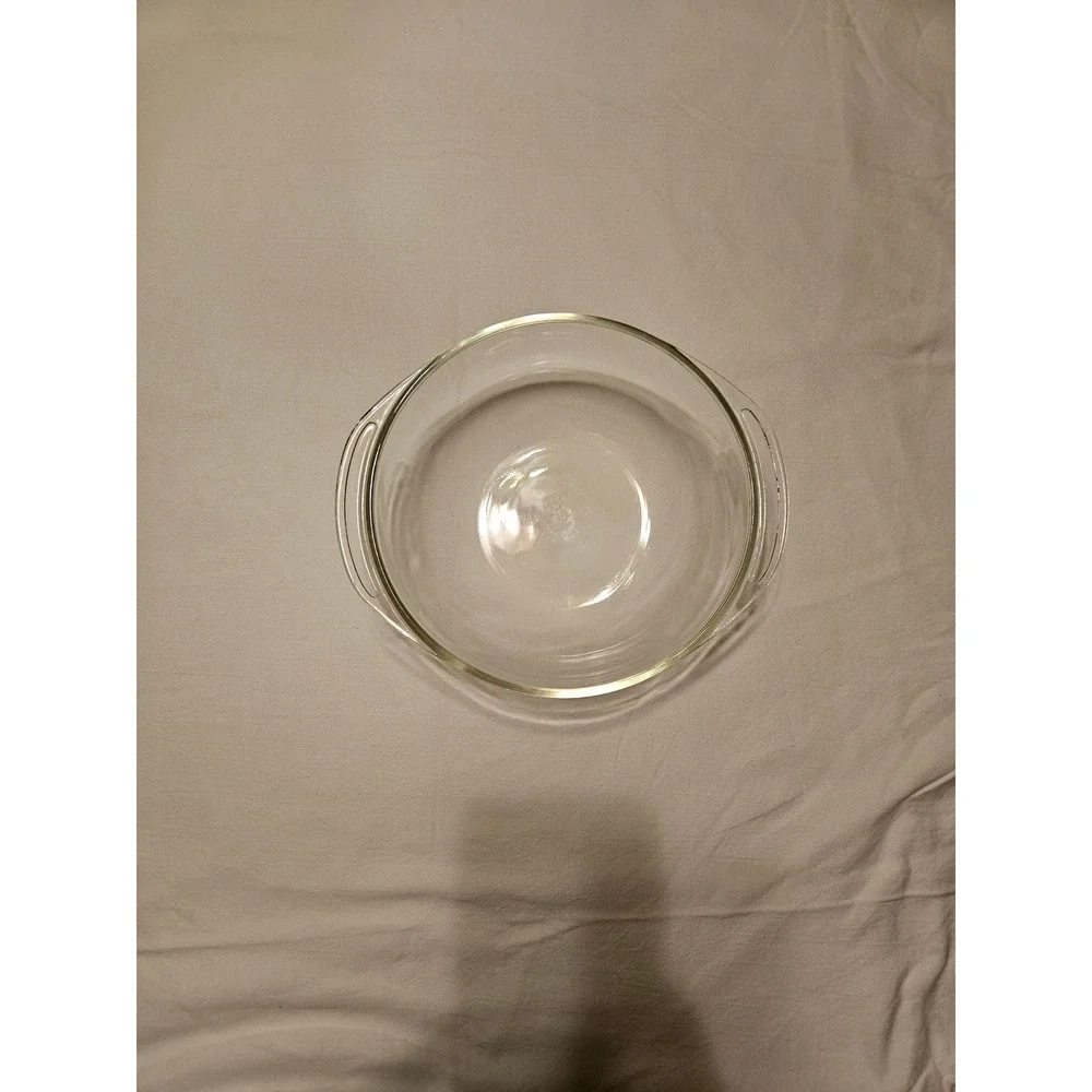 PYREX 1.5 court Clear Glass Mixing Bowl with Handles Oven‎ Safe Serving Dish VTG
